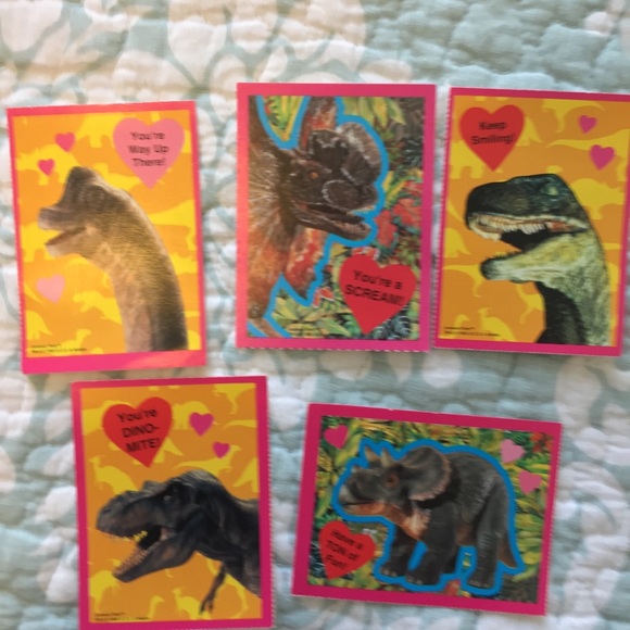 Vintage 1990’s Jurassic Park Valentines Cards - Picture 2 of 8